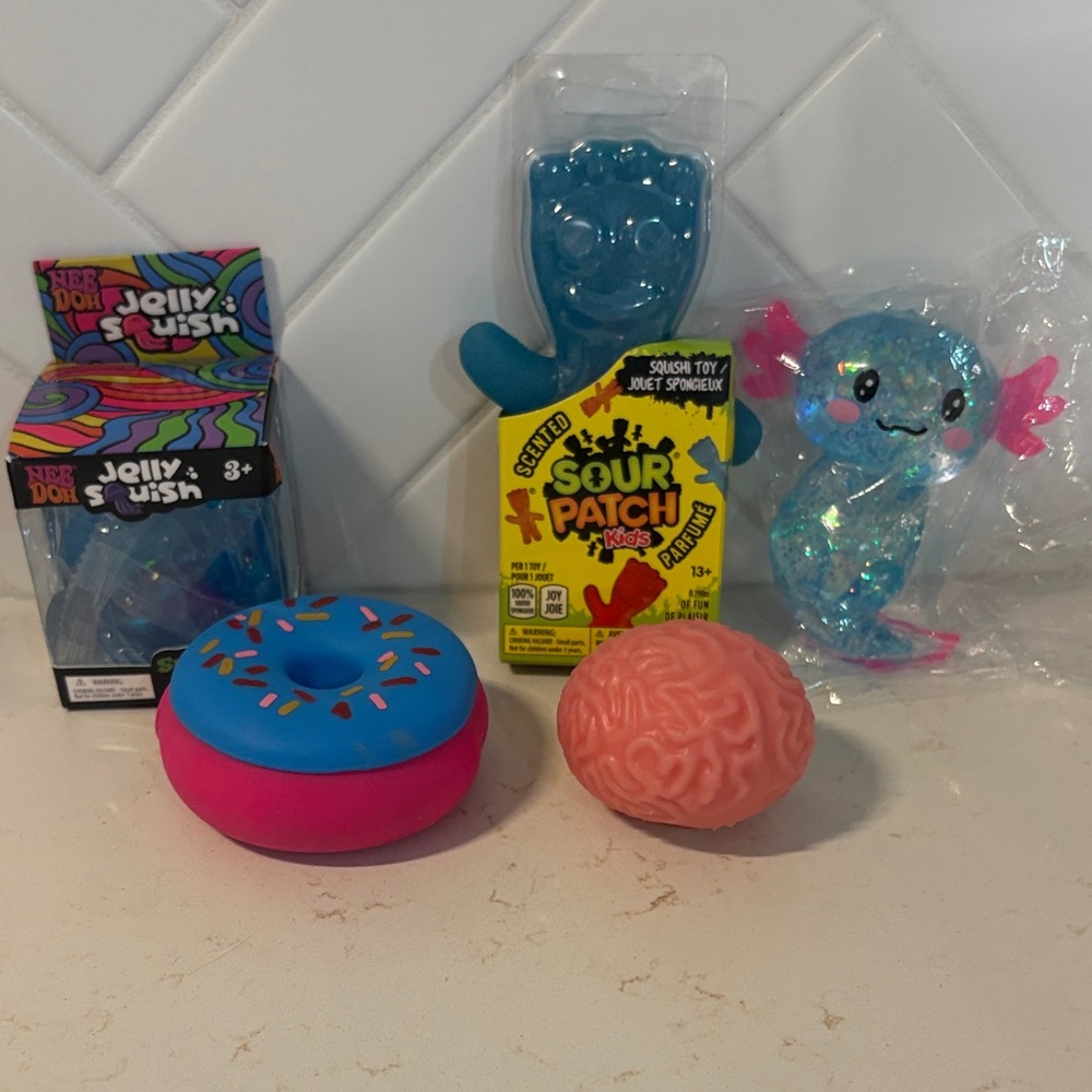 OFF brand “Needoh” Jellyfish. Scented Sour patch squish, Sparkle Axolotyl & more